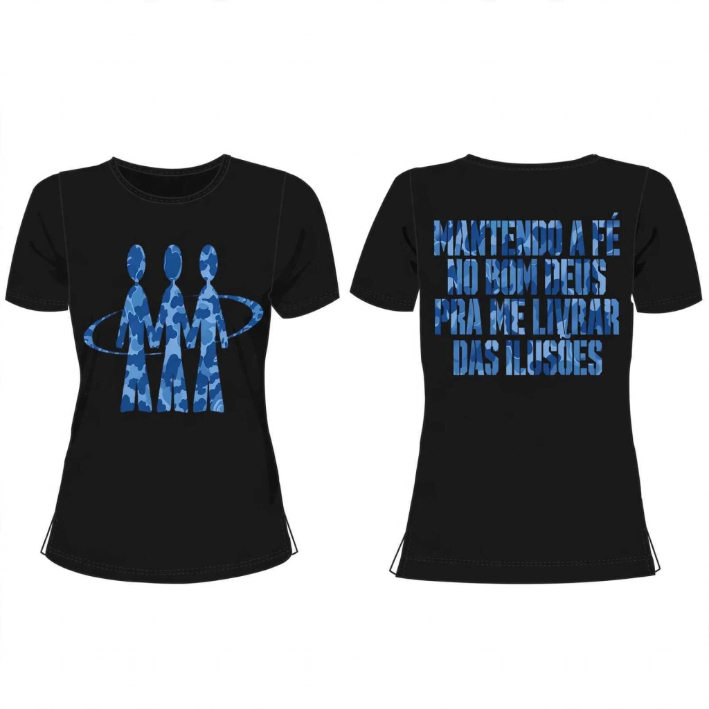 Camisa Baby Look "Black and Blue"