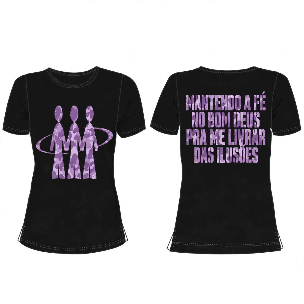 Camisa Baby Look "Black and Purple"