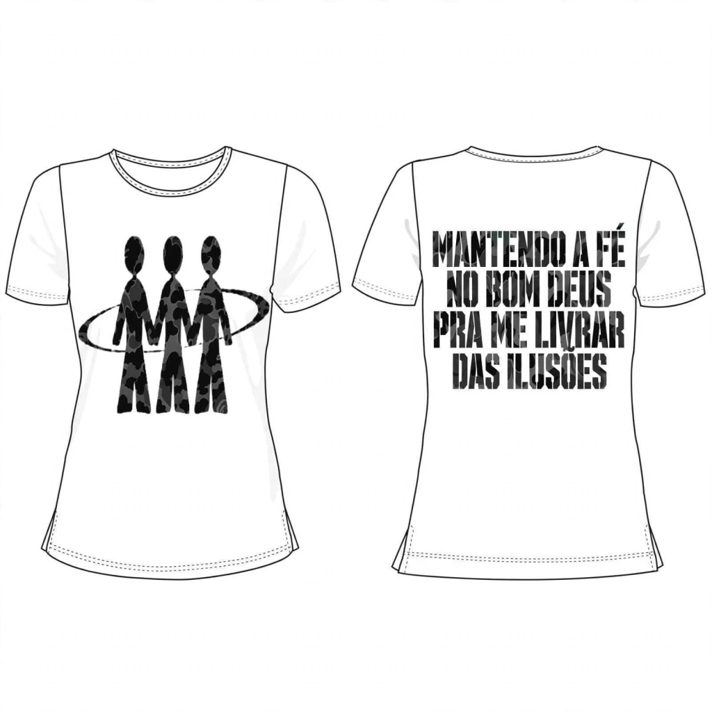 Camisa Baby Look "White and Black"