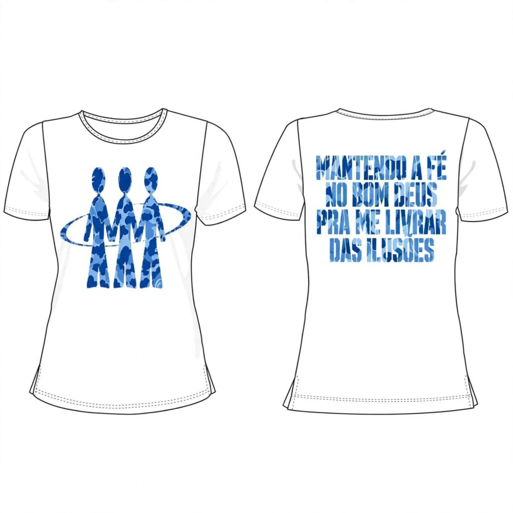 Camisa Baby Look "White and Black" — segunda vista