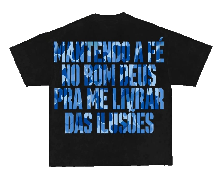 Camisa Regular "Black with Blue Camouflage" — segunda vista