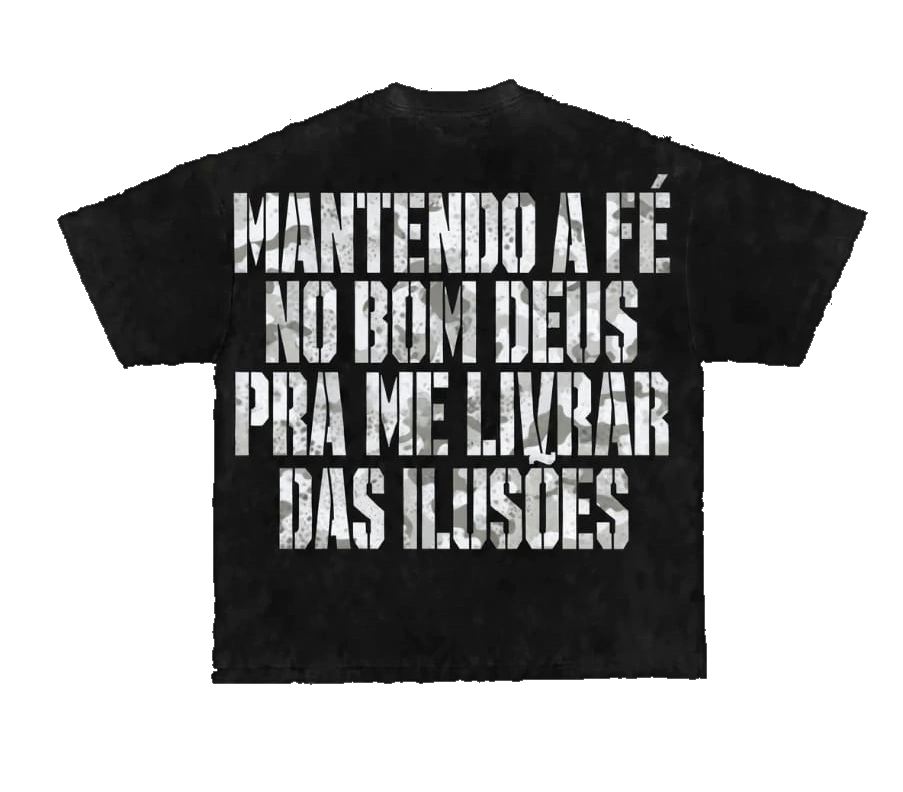 Camisa Regular "Black with White Camouflage" — segunda vista