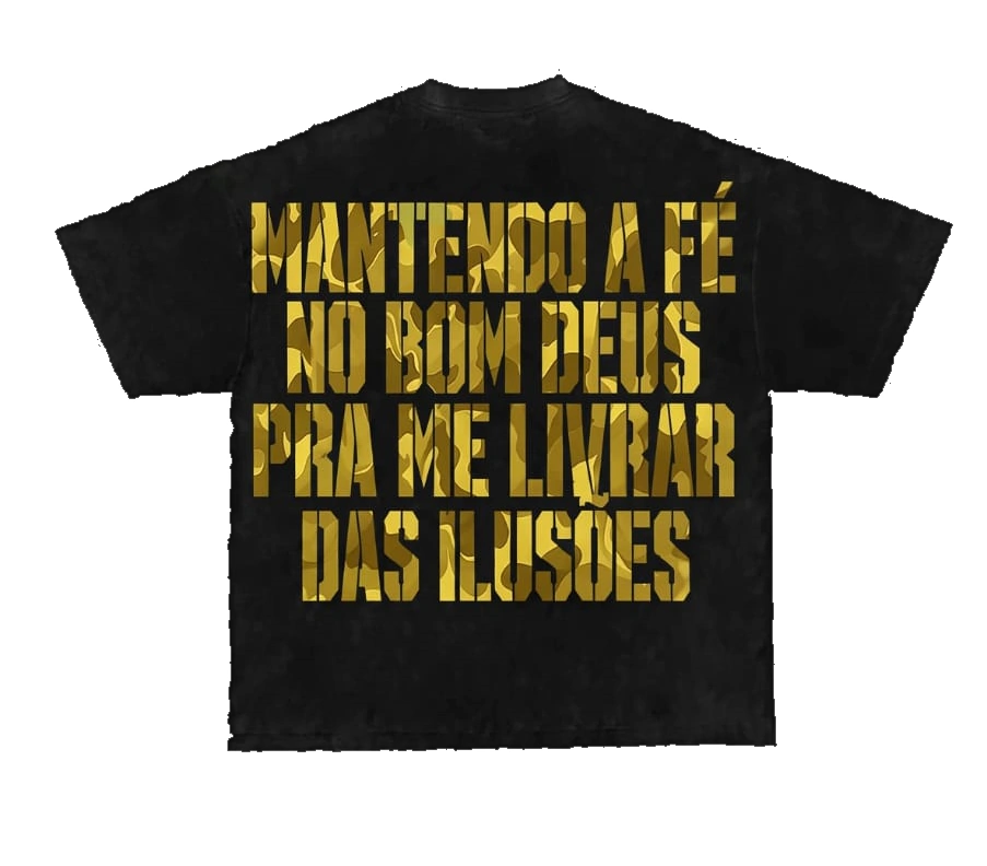 Camisa Regular "Black with Yellow Camouflage" — segunda vista