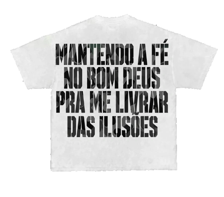 Camisa Regular "White with Black Camouflage" — segunda vista