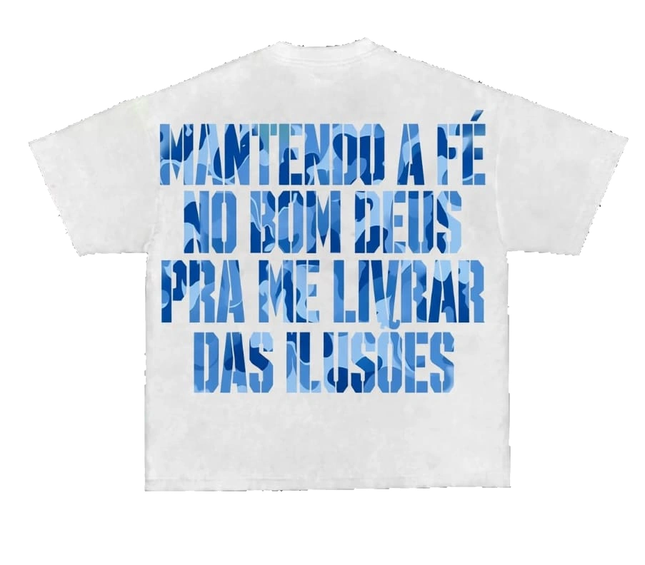 Camisa Regular "White with Blue Camouflage" — segunda vista