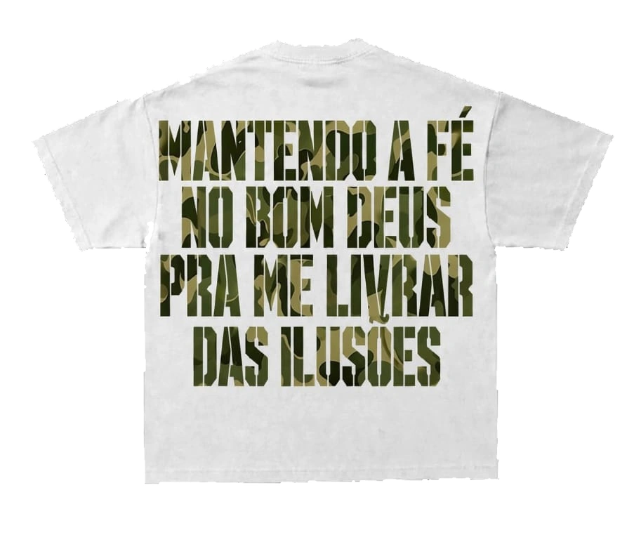 Camisa Regular "White with Green Camouflage" — segunda vista
