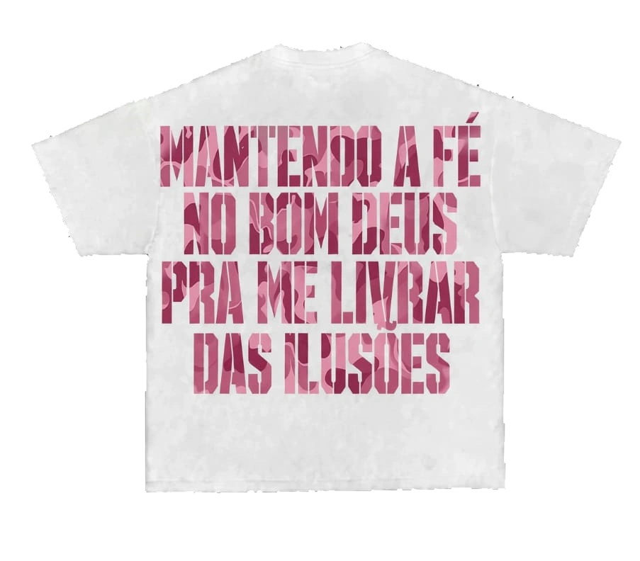 Camisa Regular "White with Pink Camouflage" — segunda vista