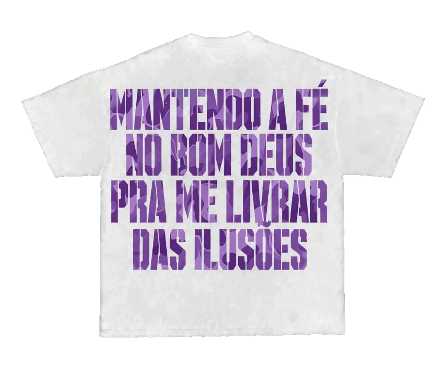 Camisa Regular "White with Purple Camouflage" — segunda vista